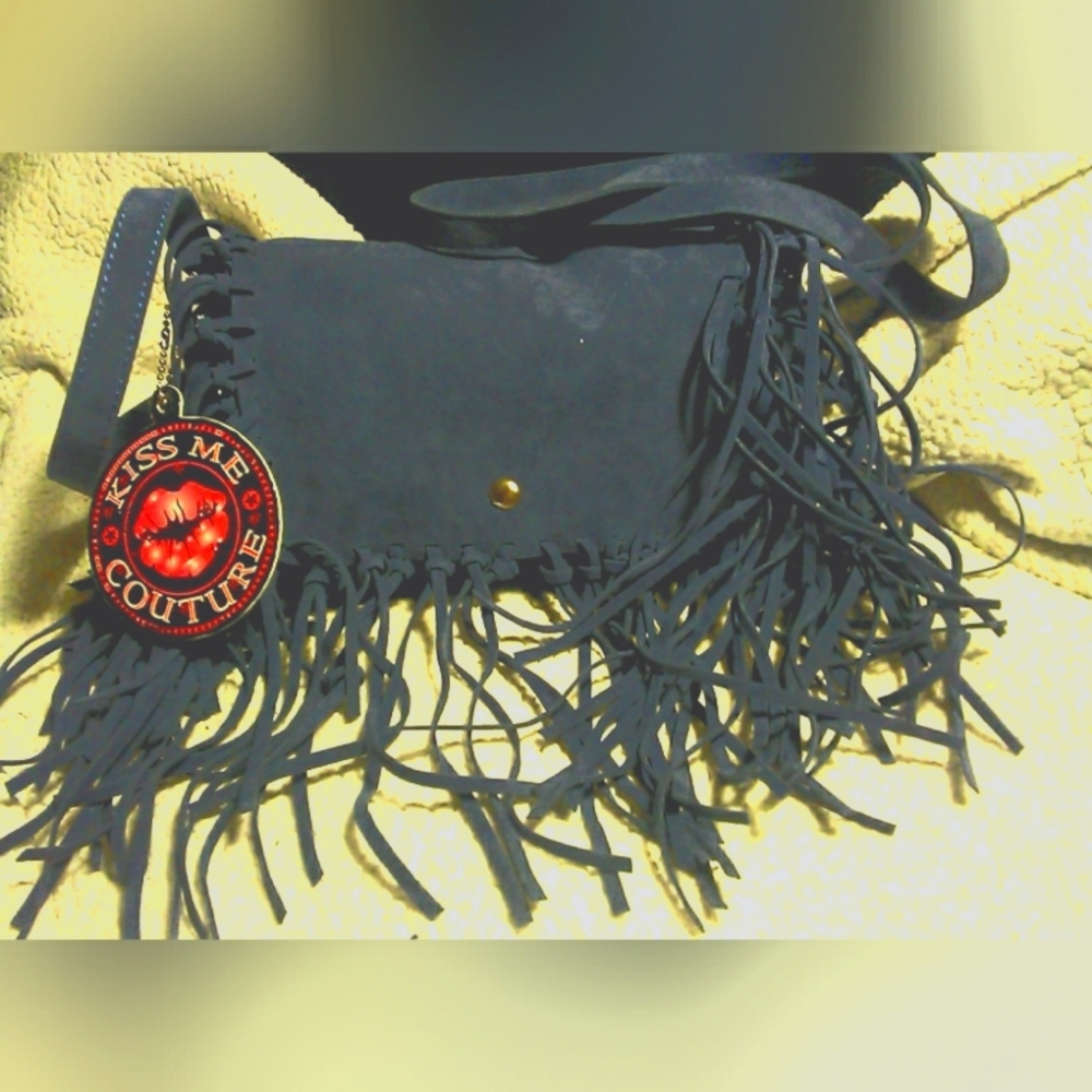 BNWT FRILLY COBALT BLUE CROSSBODY BAG BY KISS ME COUTURE